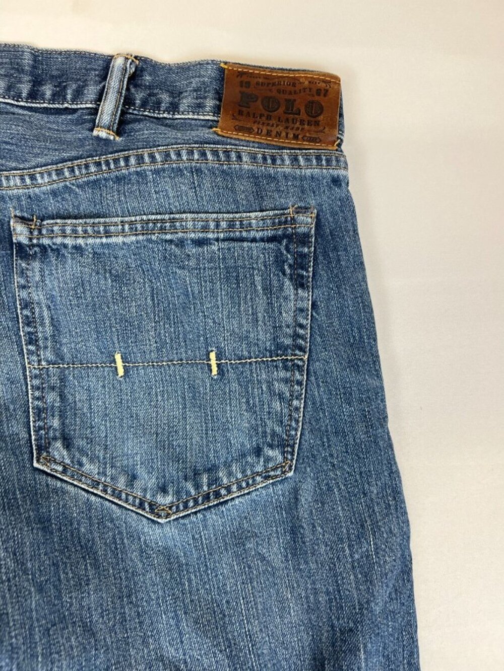 Polo Ralph Lauren Men's W38 L30 Blue Denim Jeans Straight Leg Classic Fit - Picture 4 of 7